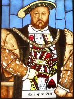 Vitraux presentado en la exposici�n del Ctro Cultural Recoleta a�o 1991 - Enrique VIII y la reina de corazones.-
cod:175